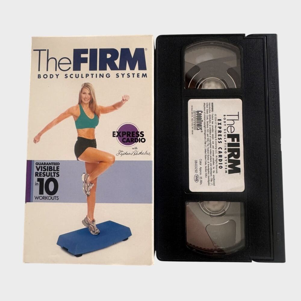 The Firm VHS Cassette Tape Express Cardio Stephanie Huckabee 30 Minutes